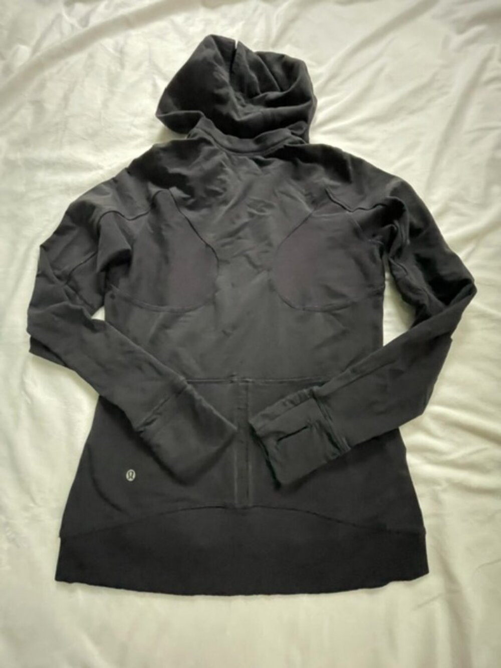 Lululemon Hooded Athletic Jacket Women's Pullover Half-Zip, Black, Size 8 - Picture 2 of 10